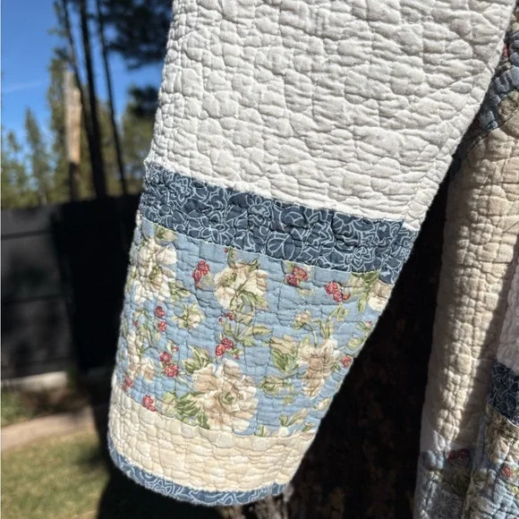 This is SOLD Vintage Chic Floral Patchwork Quilted Coat - Picture 10 of 13